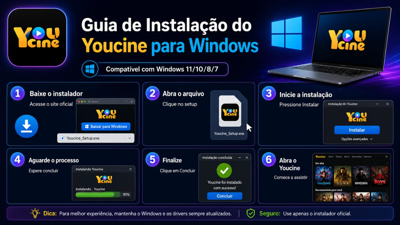 Guia de Instalação do Youcine para Windows
