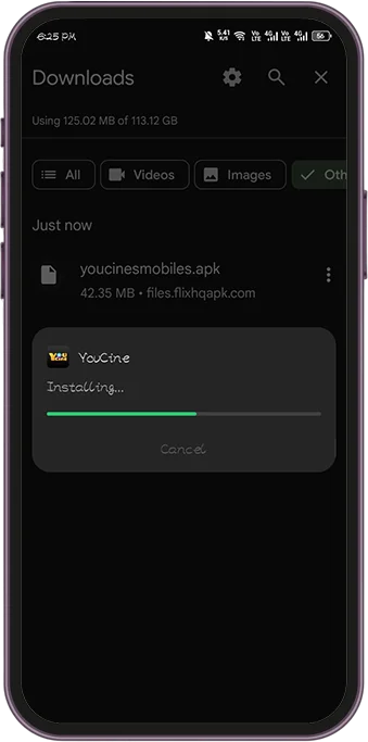 Instale o APK do Youcine 0.1